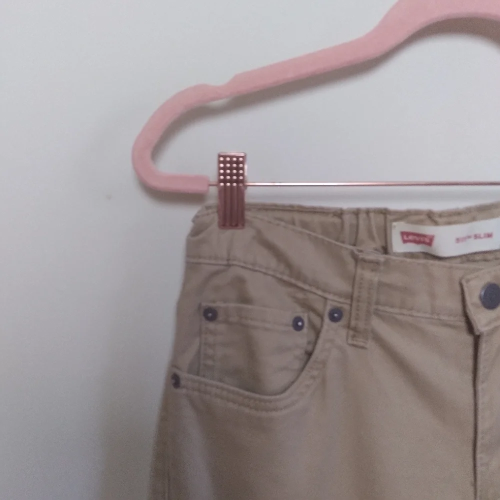 Levi's Men's 511 Slim Khaki Tan Adjustable Waist Casual Pants Size 29 x 31 - Picture 4 of 14